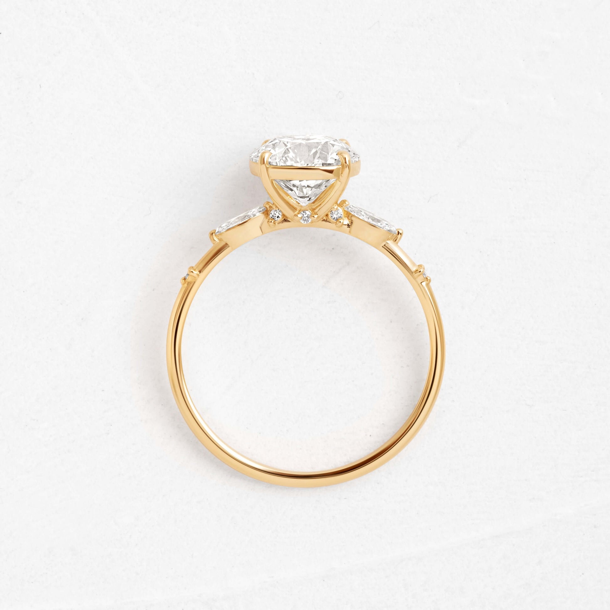 Cluster-Round Lab Grown Diamond Engagement Ring