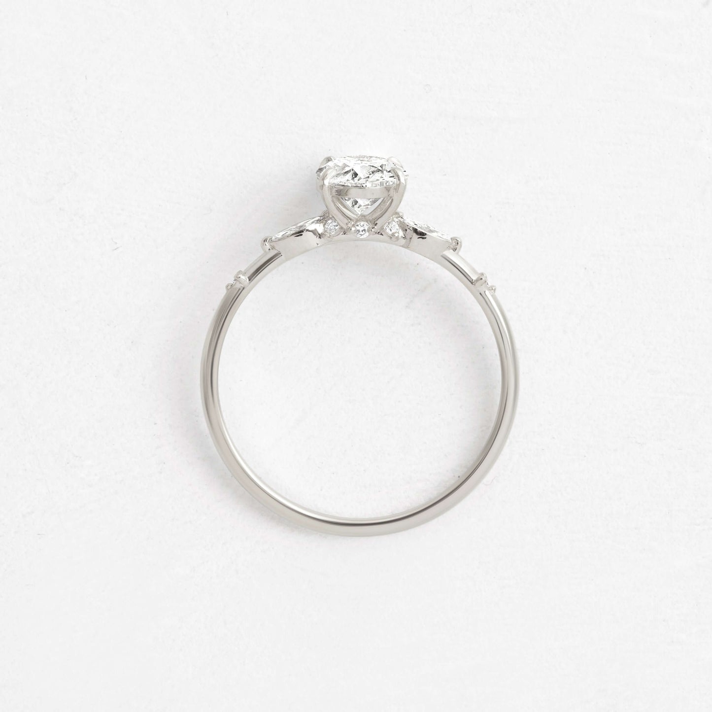 Cluster-Oval Lab Grown Diamond Engagement Ring
