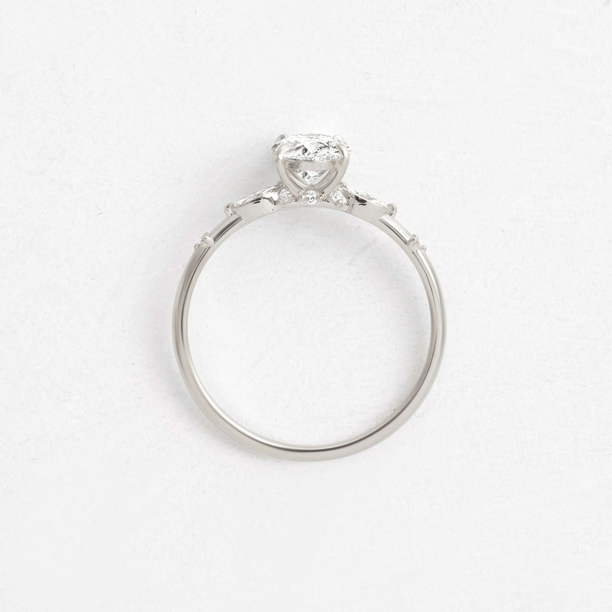 Cluster-Oval Lab Grown Diamond Engagement Ring