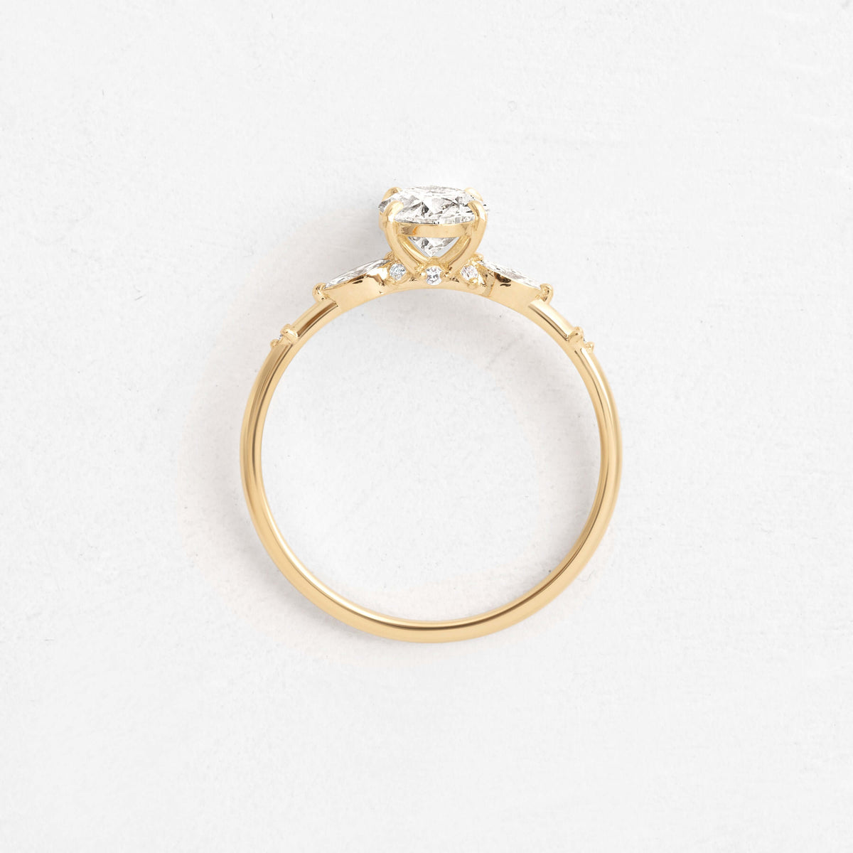 Cluster-Oval Lab Grown Diamond Engagement Ring