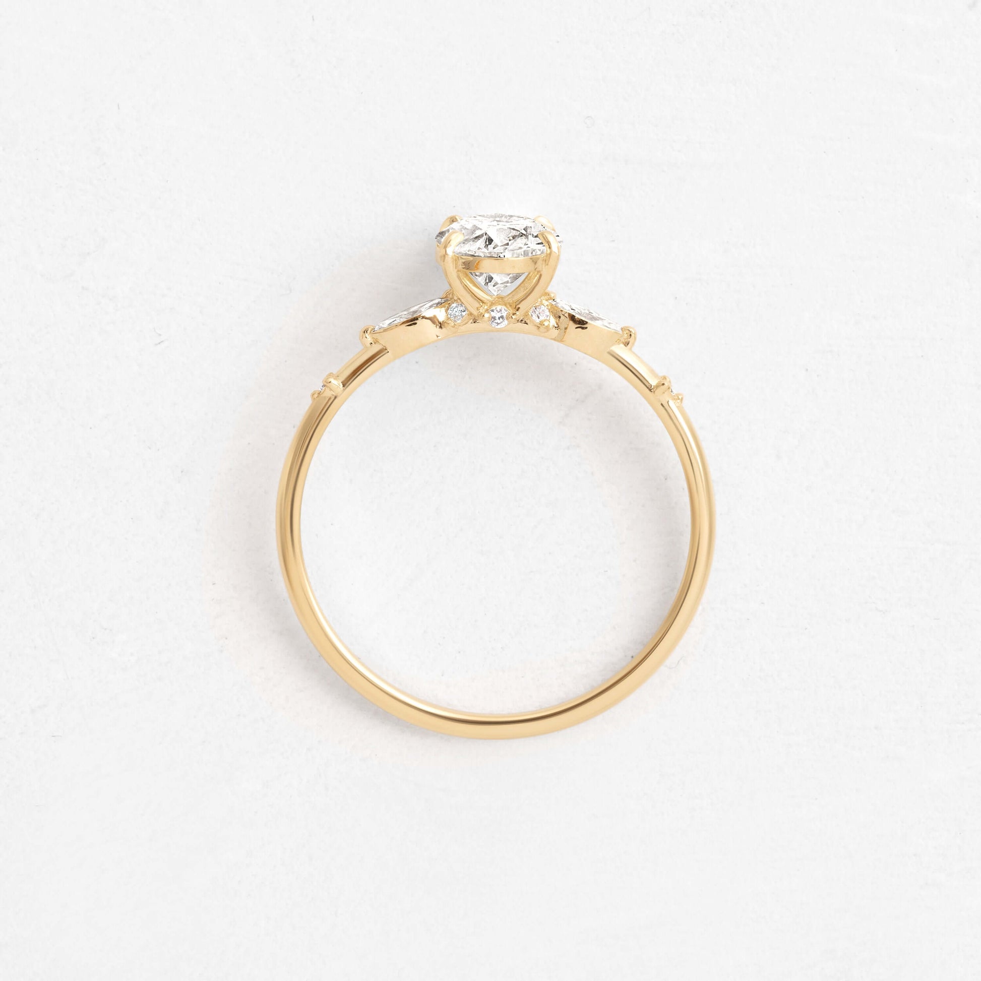 Cluster-Oval Lab Grown Diamond Engagement Ring