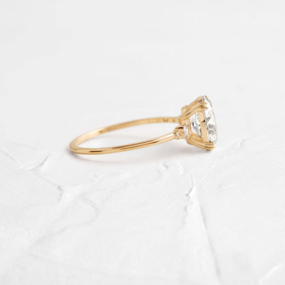 Cluster-Oval Lab Grown Diamond Engagement Ring