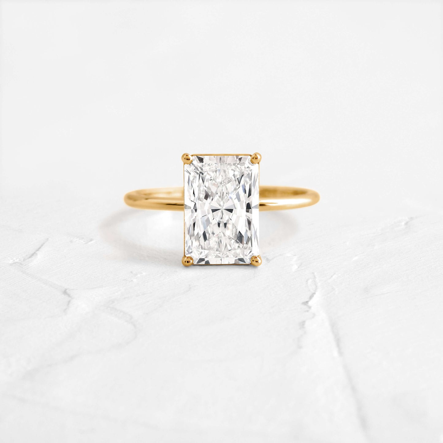 Solitaire-Radiant Lab Grown Diamond Engagement Ring