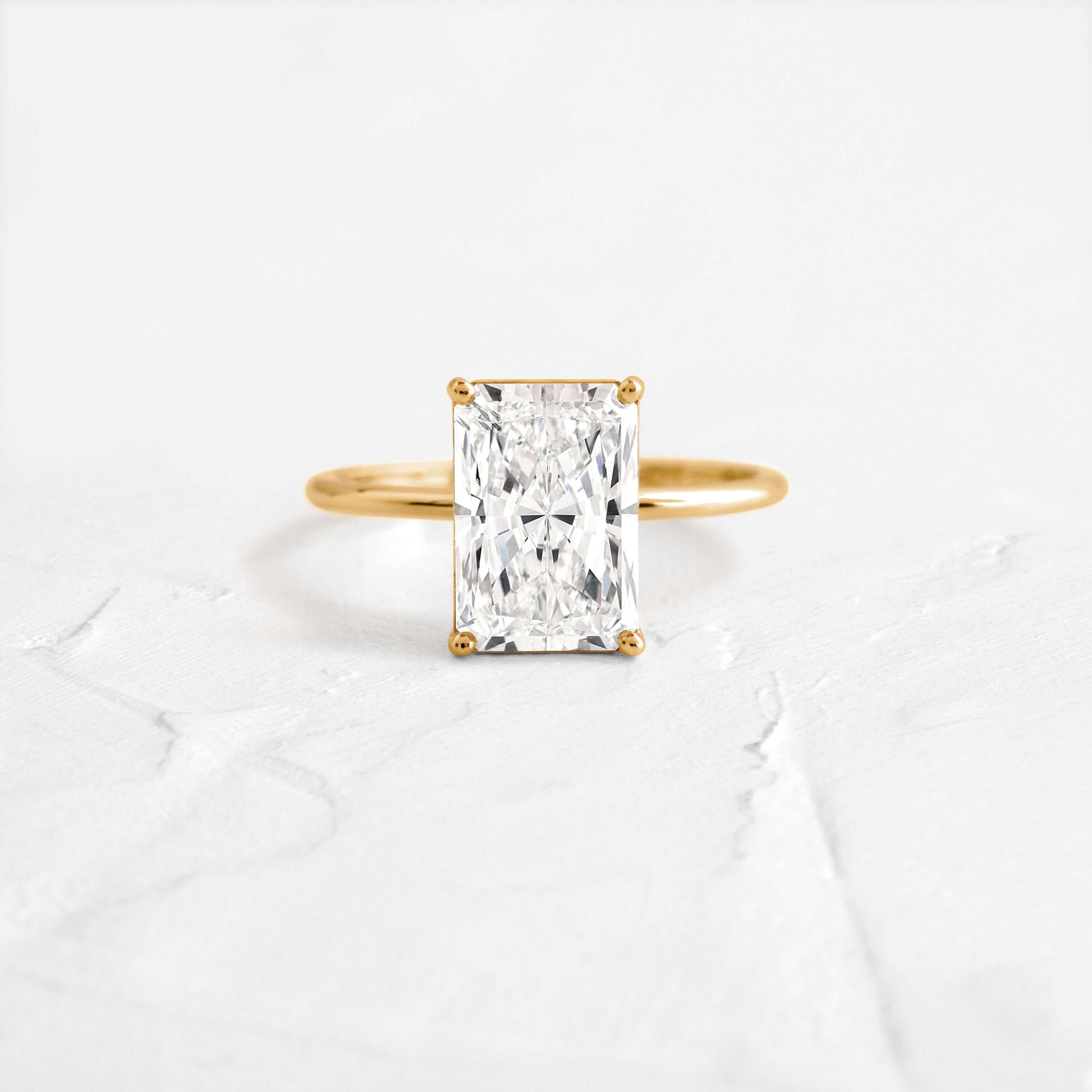 Solitaire-Radiant Lab Grown Diamond Engagement Ring