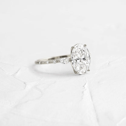 Solitaire-Oval Lab Grown Diamond Engagement Ring