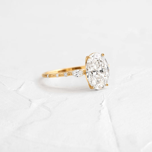 Solitaire-Oval Lab Grown Diamond Engagement Ring