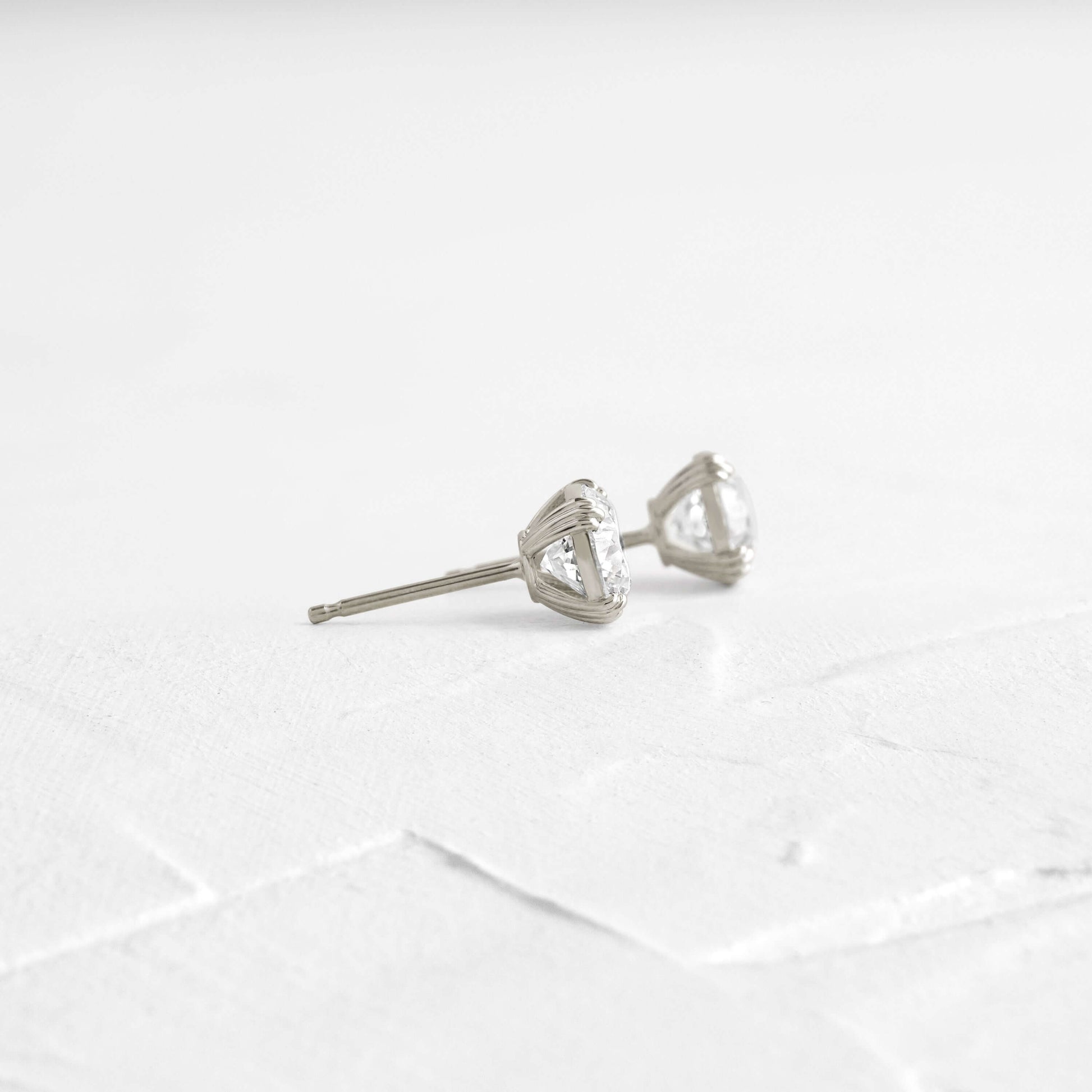 Solitaire- 1.0CT Oval Lab Grown Diamond Earrings