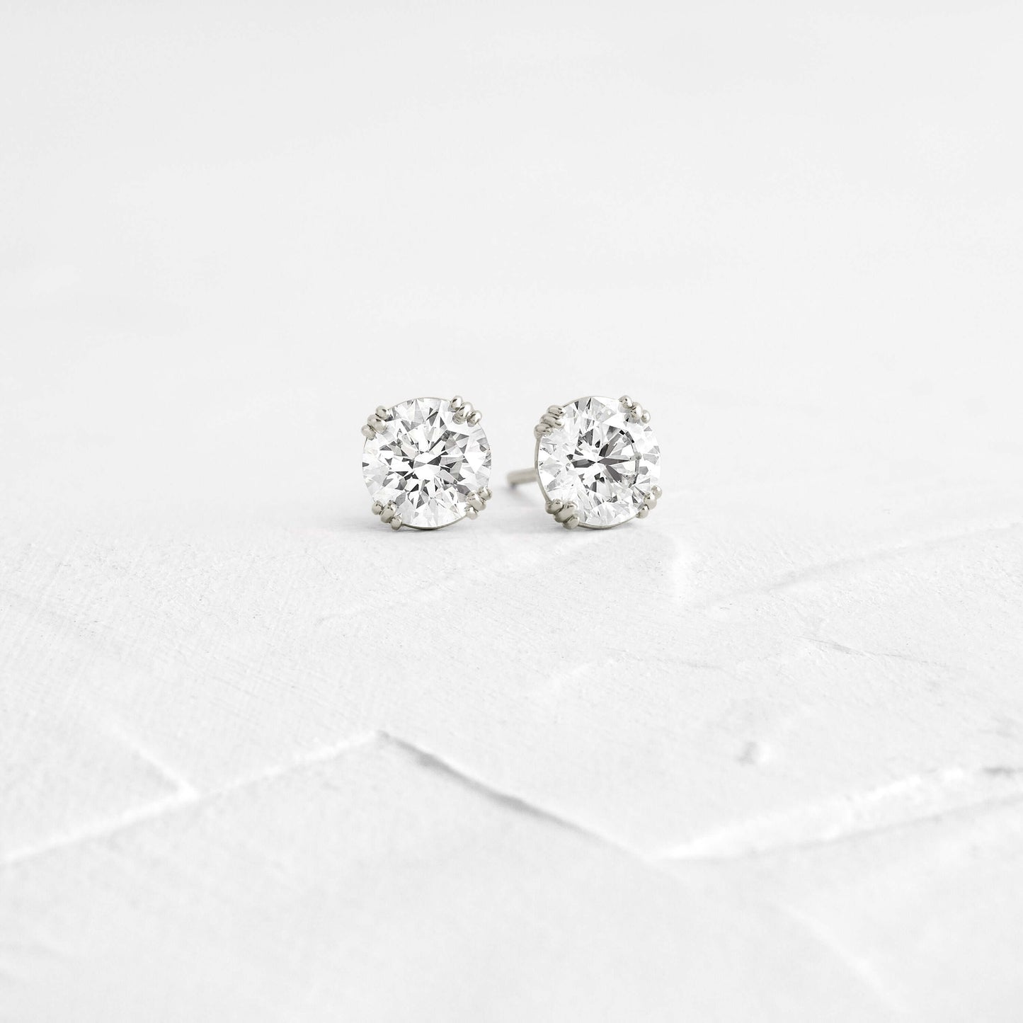 Solitaire- 1.0CT Oval Lab Grown Diamond Earrings