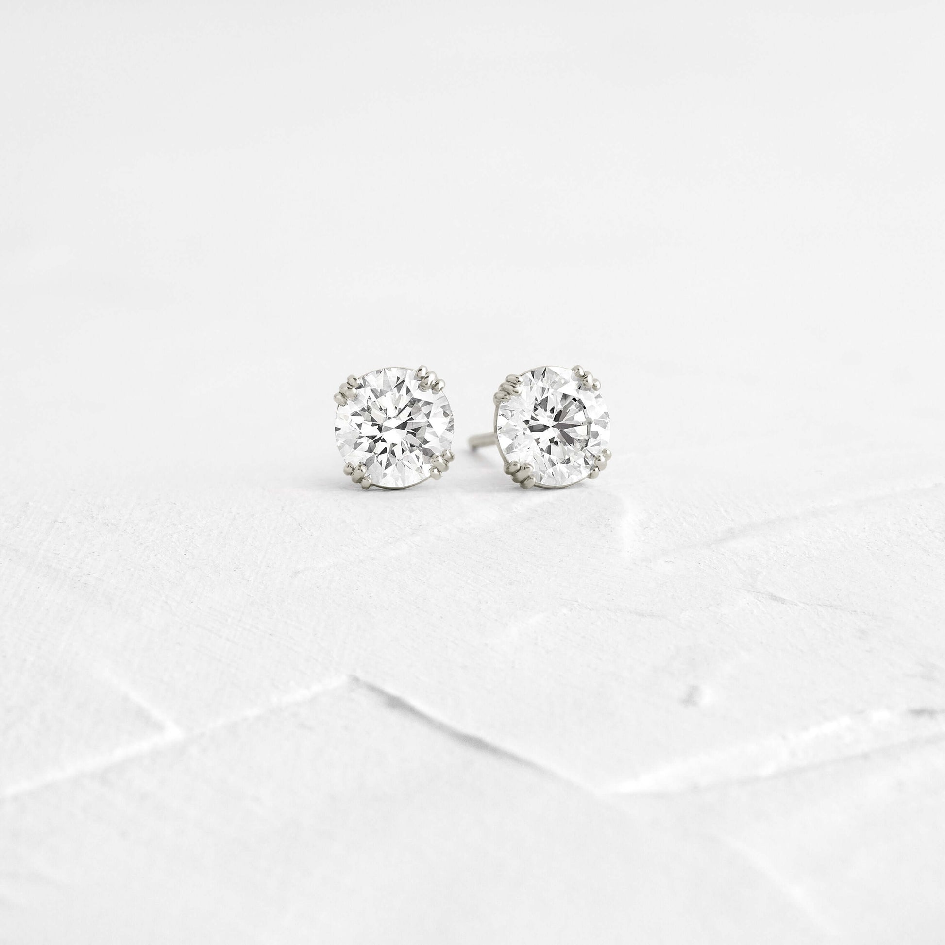 Solitaire- 1.0CT Oval Lab Grown Diamond Earrings