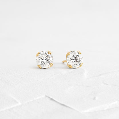 Solitaire- 1.0CT Oval Lab Grown Diamond Earrings
