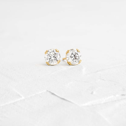 Solitaire- 1.0CT Oval Lab Grown Diamond Earrings