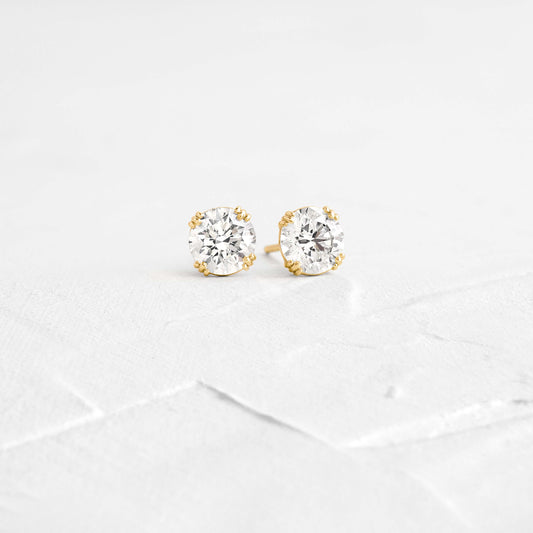 Solitaire- 1.0CT Oval Lab Grown Diamond Earrings