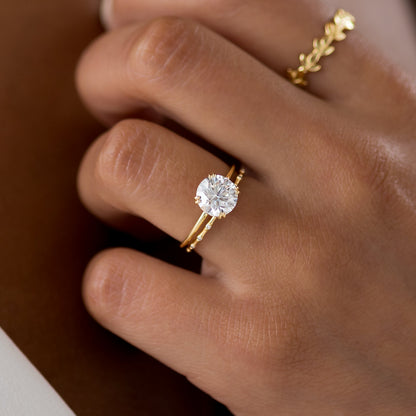 Solitaire Double Prong-Oval Lab Grown Diamond Engagement Ring