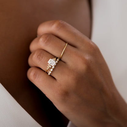 Cluster-Radiant Lab Grown Diamond Engagement Ring