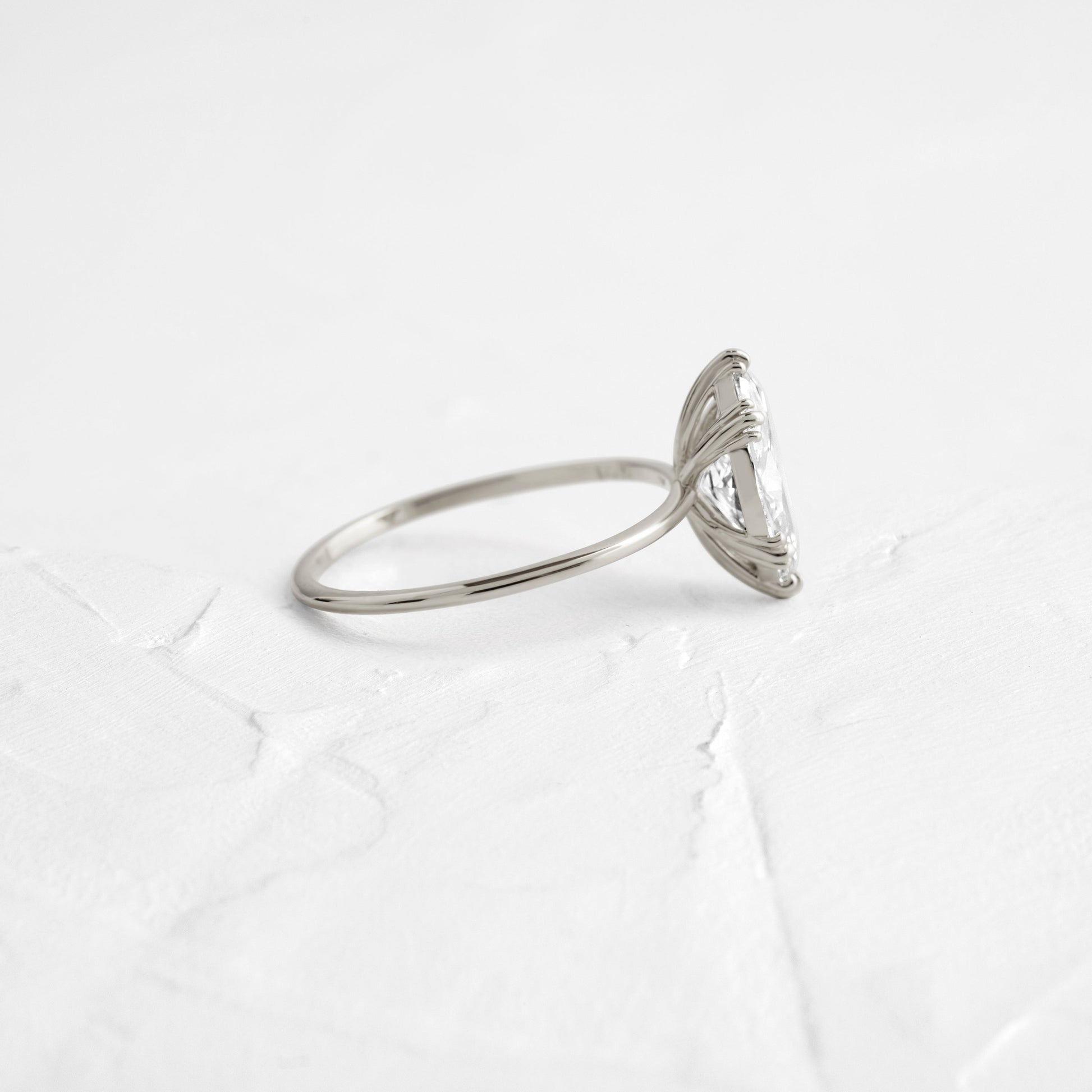 Solitaire Triple Prong-Marquise Lab Grown Diamond Engagement Ring