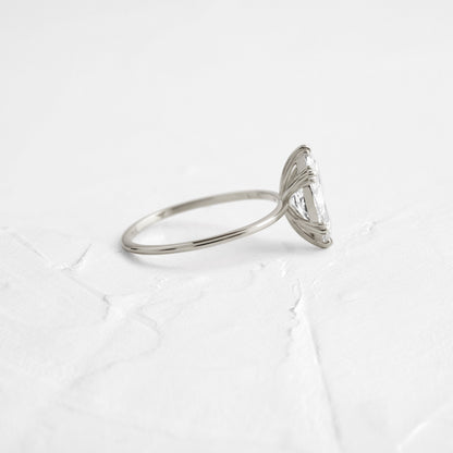 Solitaire Triple Prong-Marquise Lab Grown Diamond Engagement Ring
