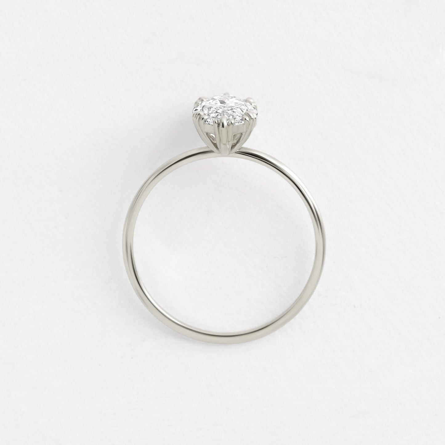 Solitaire Triple Prong-Marquise Lab Grown Diamond Engagement Ring