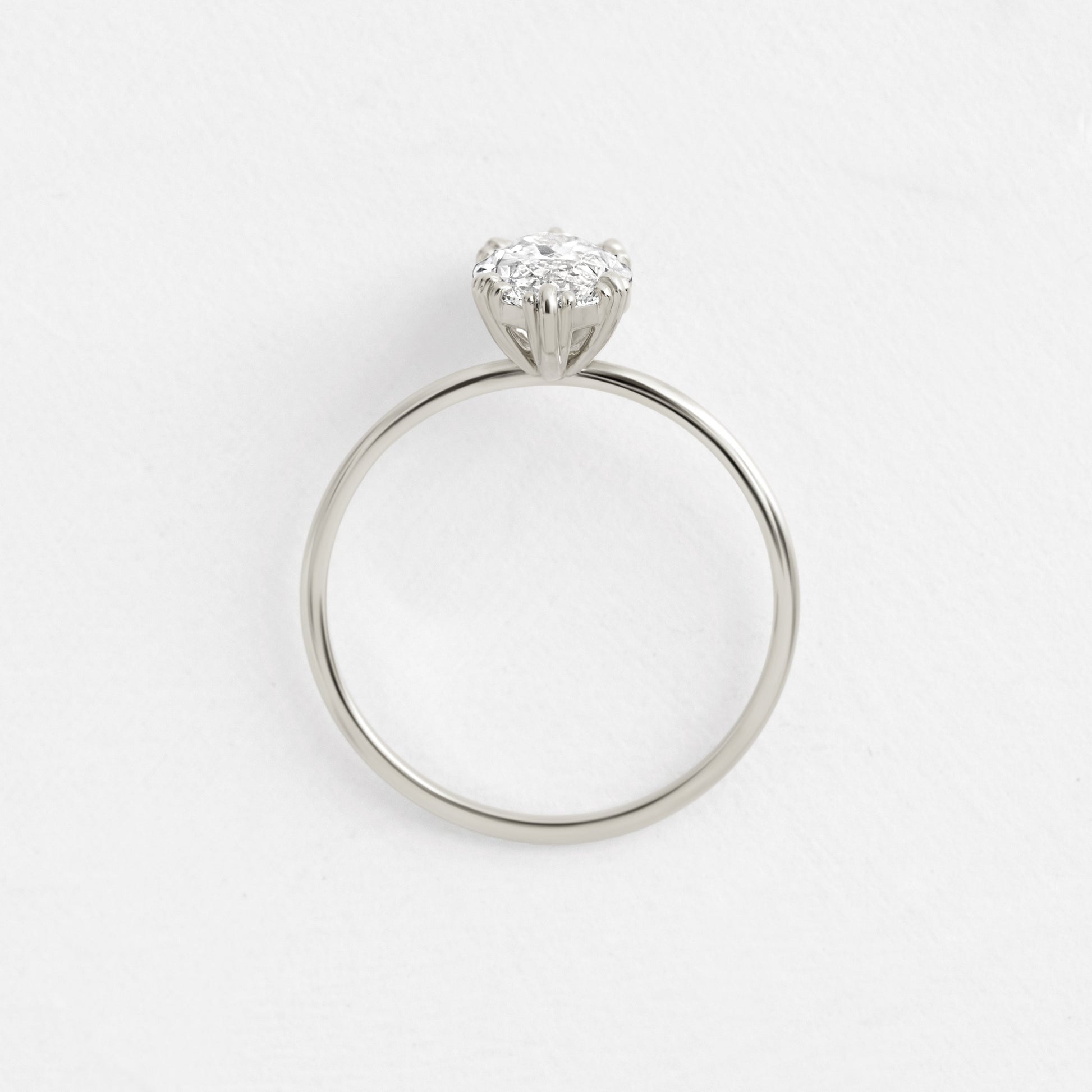 Solitaire Triple Prong-Marquise Lab Grown Diamond Engagement Ring