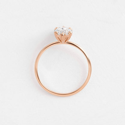 Solitaire Triple Prong-Marquise Lab Grown Diamond Engagement Ring