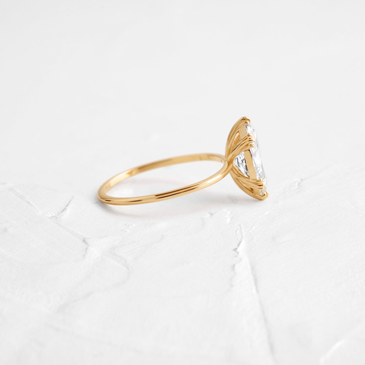 Solitaire Triple Prong-Marquise Lab Grown Diamond Engagement Ring