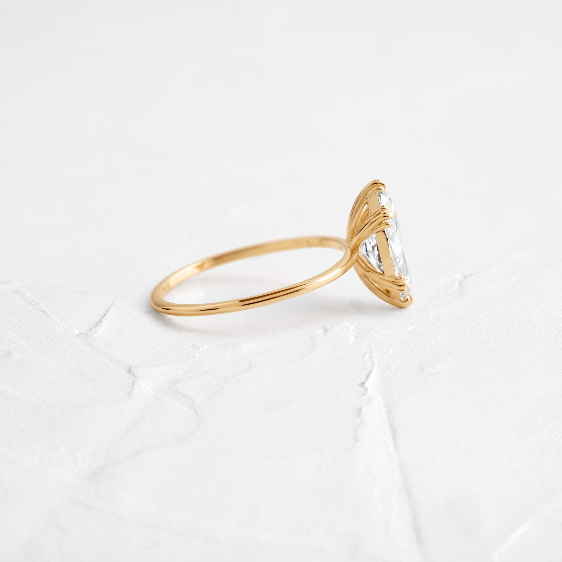 Solitaire Triple Prong-Marquise Lab Grown Diamond Engagement Ring