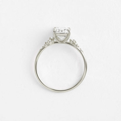 Cluster-Emerald Lab Grown Diamond Engagement Ring