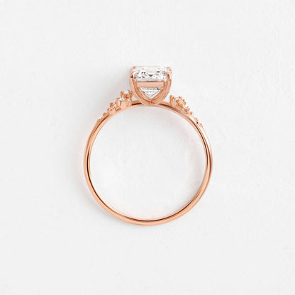Cluster-Emerald Lab Grown Diamond Engagement Ring
