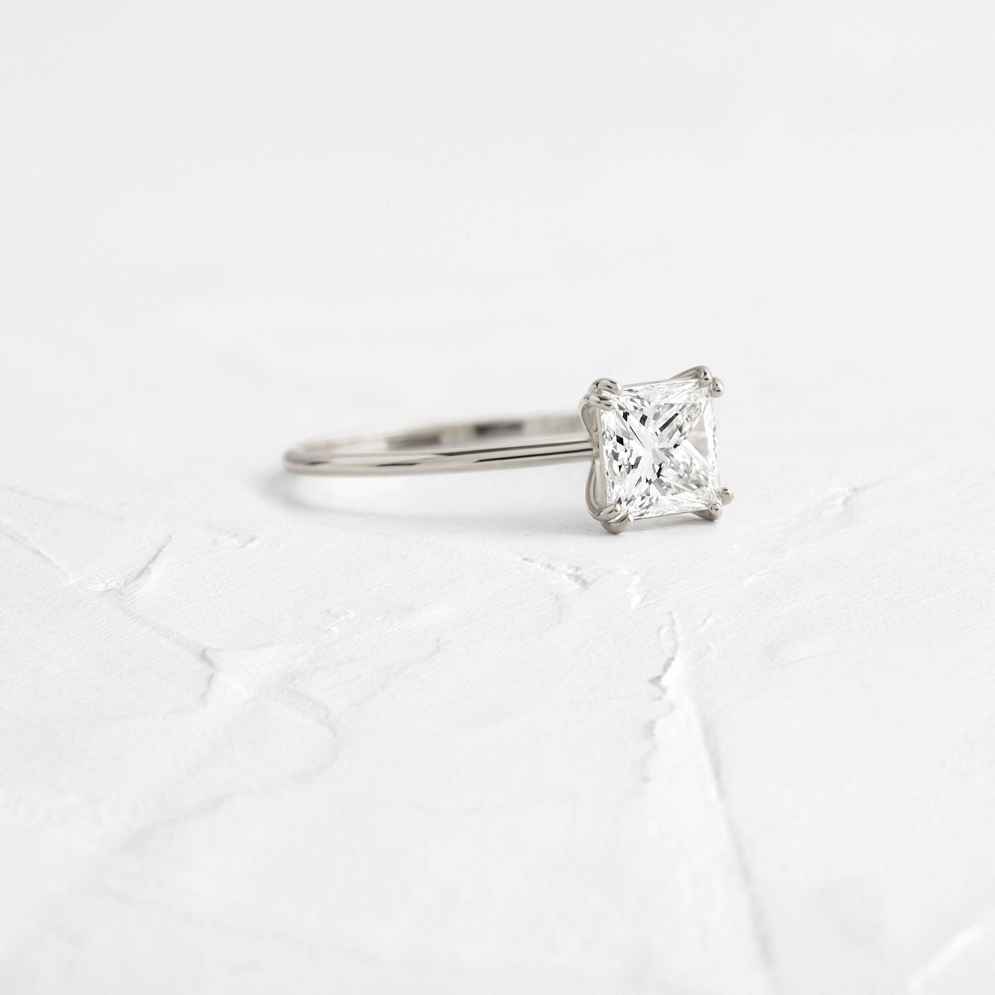 Solitaire Double Prong-Princess Lab Grown Diamond Engagement Ring
