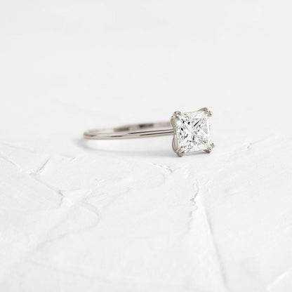 Solitaire Double Prong-Princess Lab Grown Diamond Engagement Ring