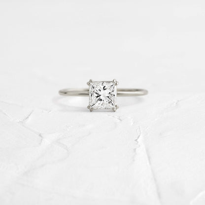 Solitaire Double Prong-Princess Lab Grown Diamond Engagement Ring