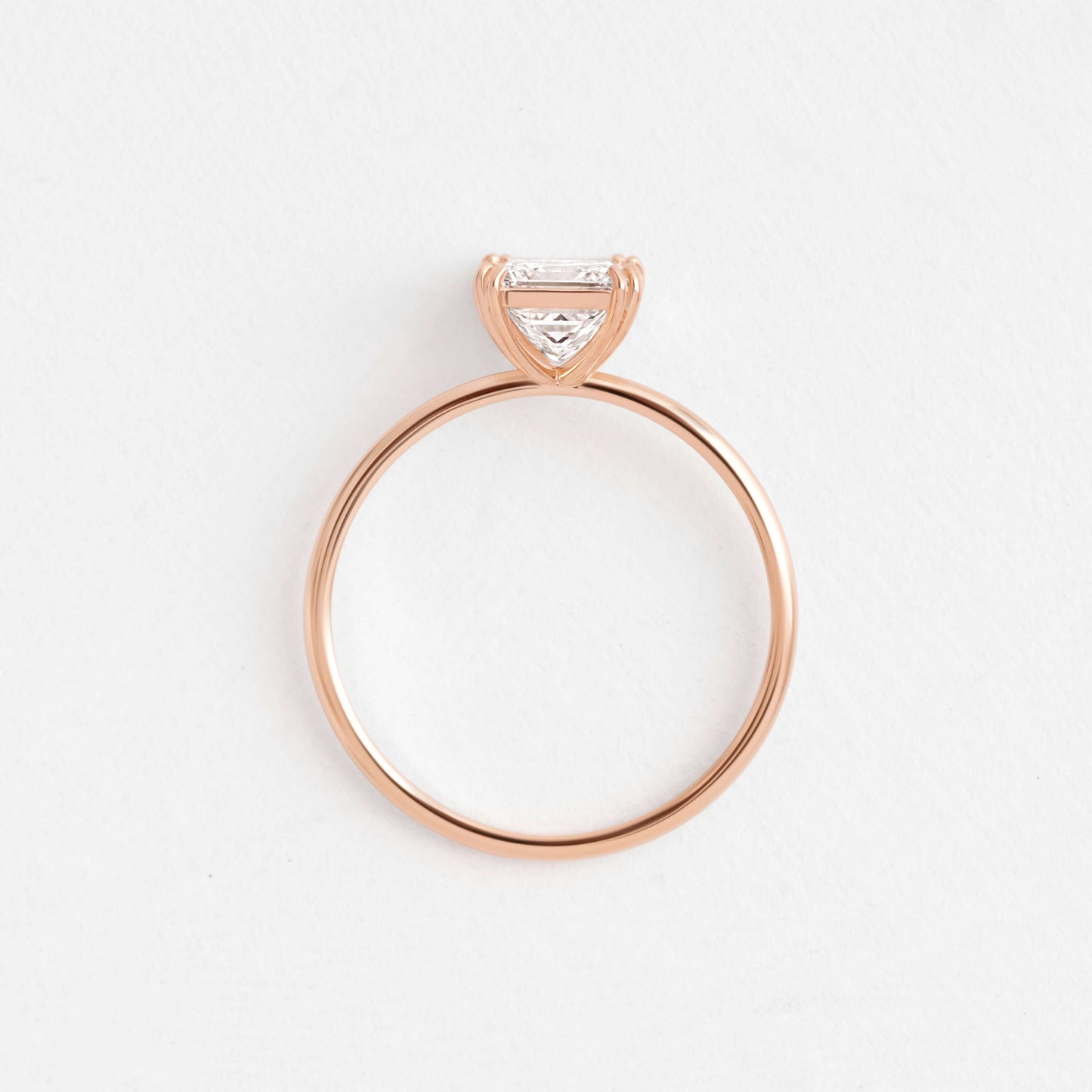 Solitaire Double Prong-Princess Lab Grown Diamond Engagement Ring