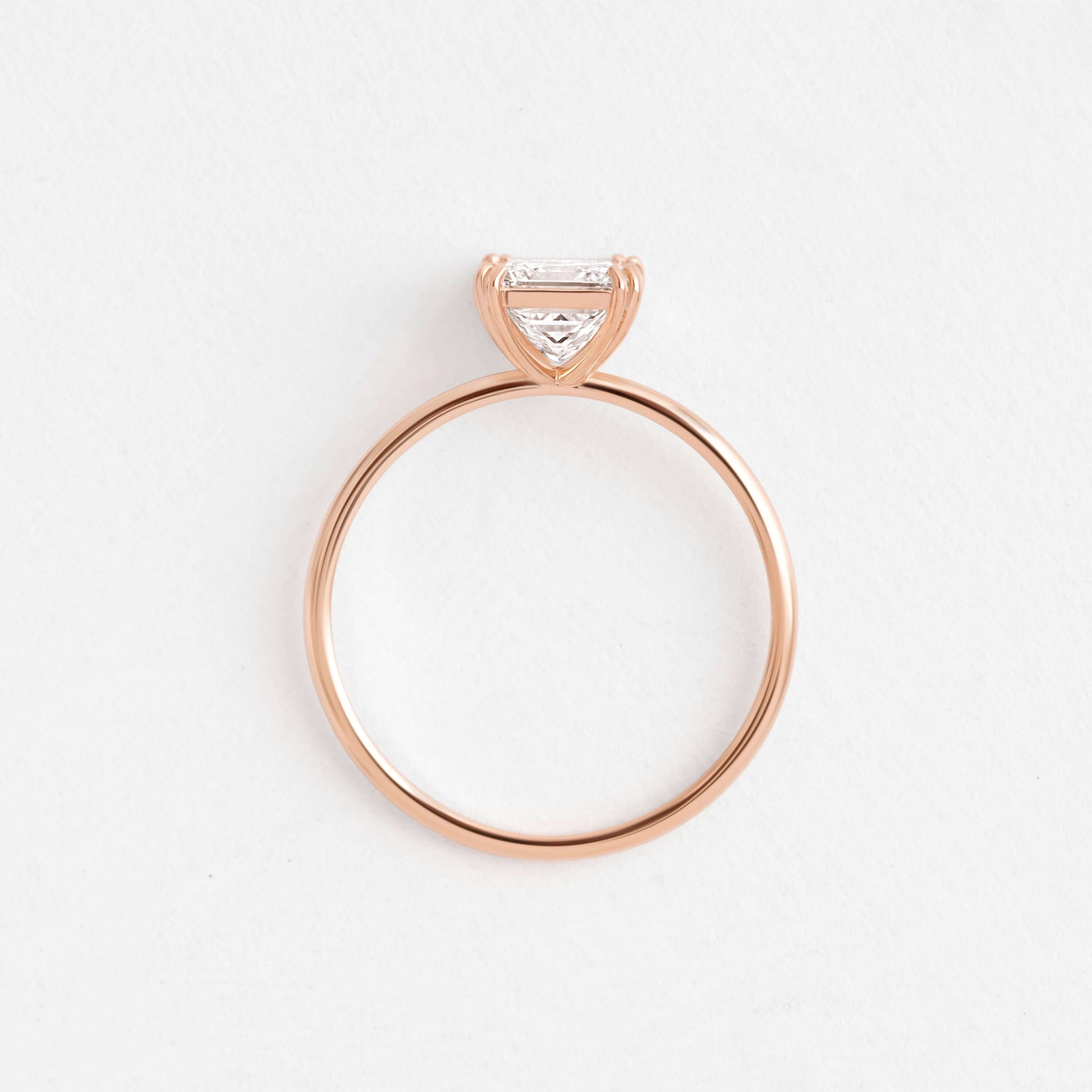 Solitaire Double Prong-Princess Lab Grown Diamond Engagement Ring