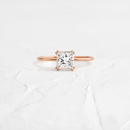 Solitaire Double Prong-Princess Lab Grown Diamond Engagement Ring