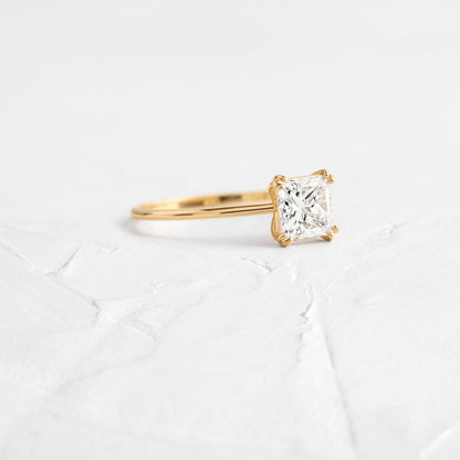 Solitaire Double Prong-Princess Lab Grown Diamond Engagement Ring