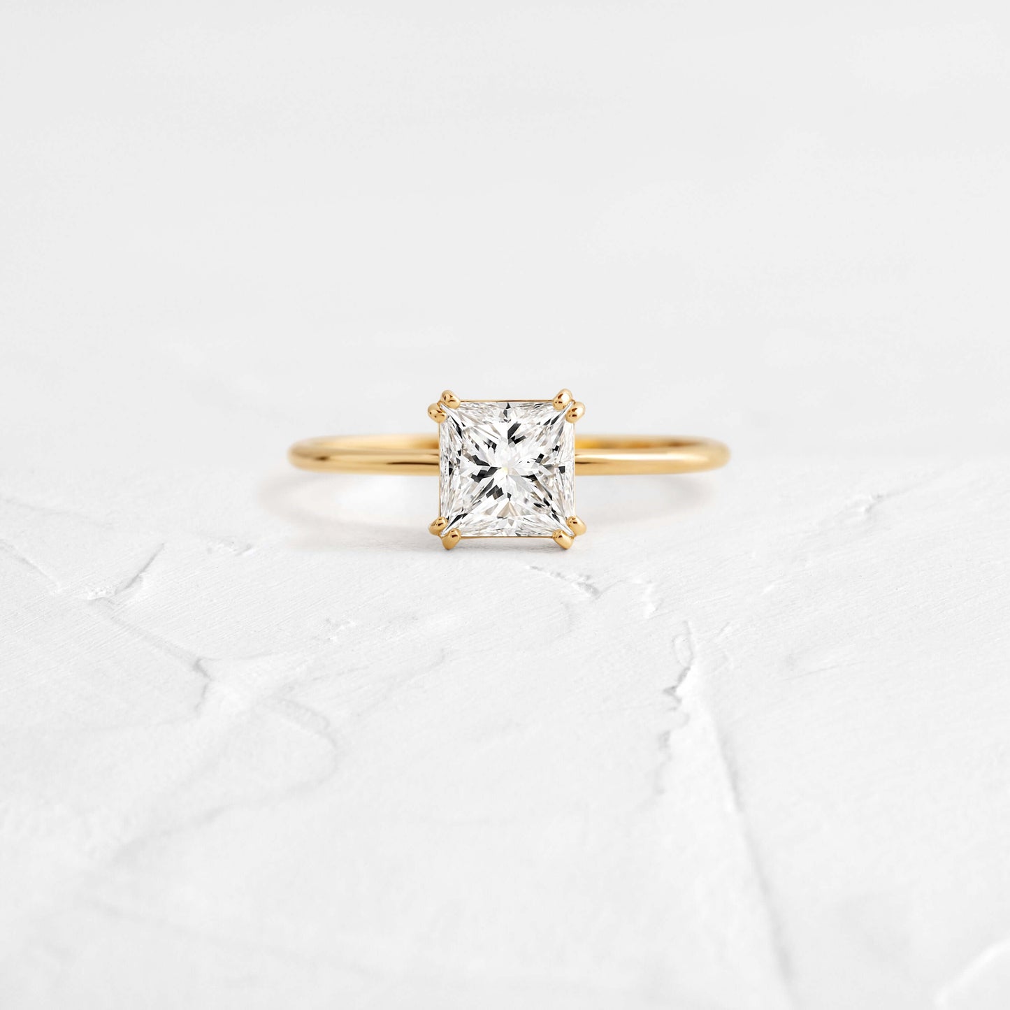 Solitaire Double Prong-Princess Lab Grown Diamond Engagement Ring