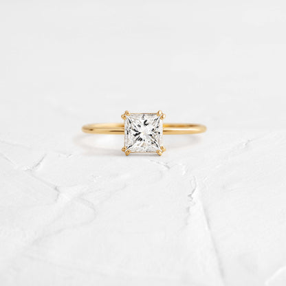 Solitaire Double Prong-Princess Lab Grown Diamond Engagement Ring