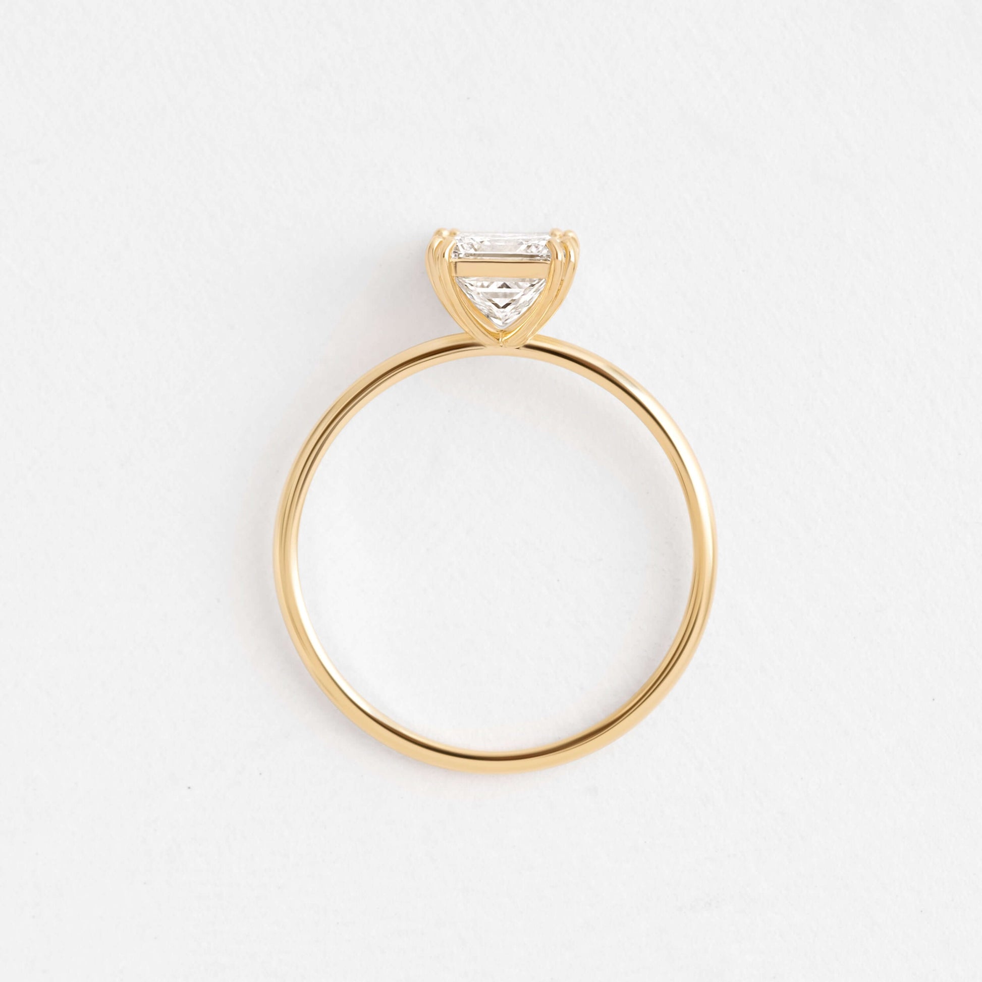 Solitaire Double Prong-Princess Lab Grown Diamond Engagement Ring