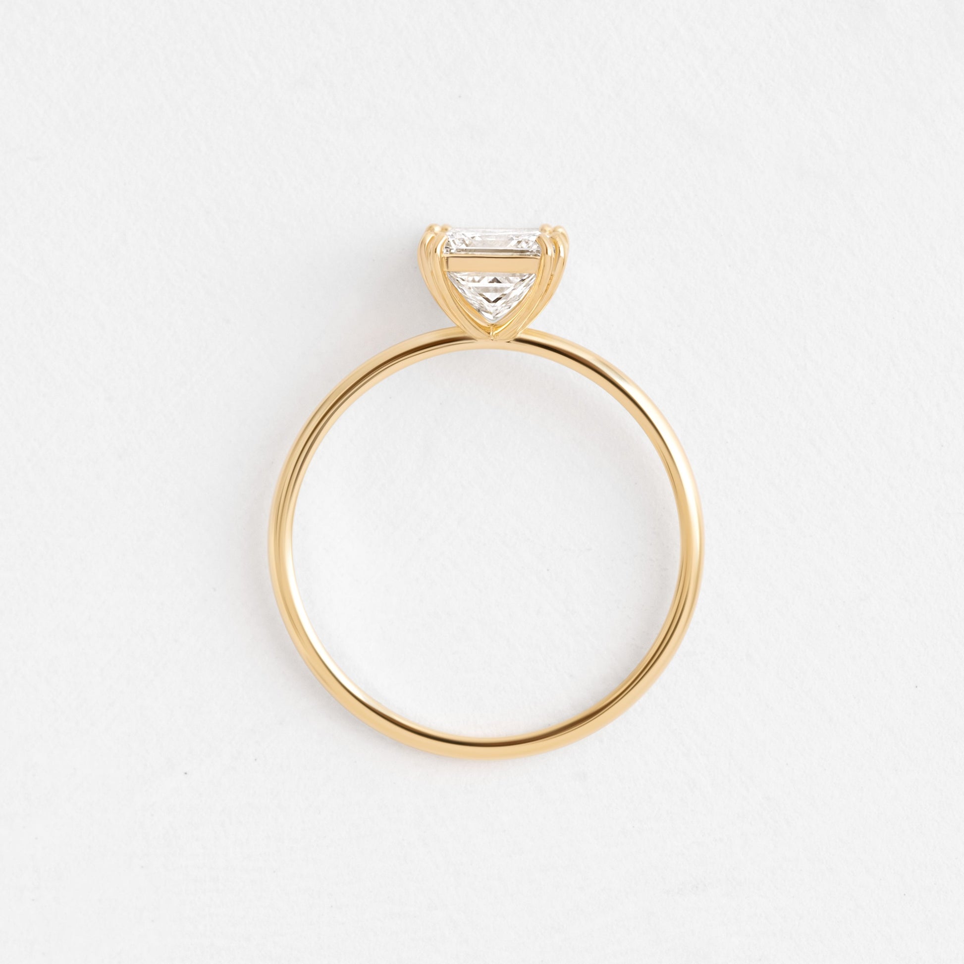 Solitaire Double Prong-Princess Lab Grown Diamond Engagement Ring