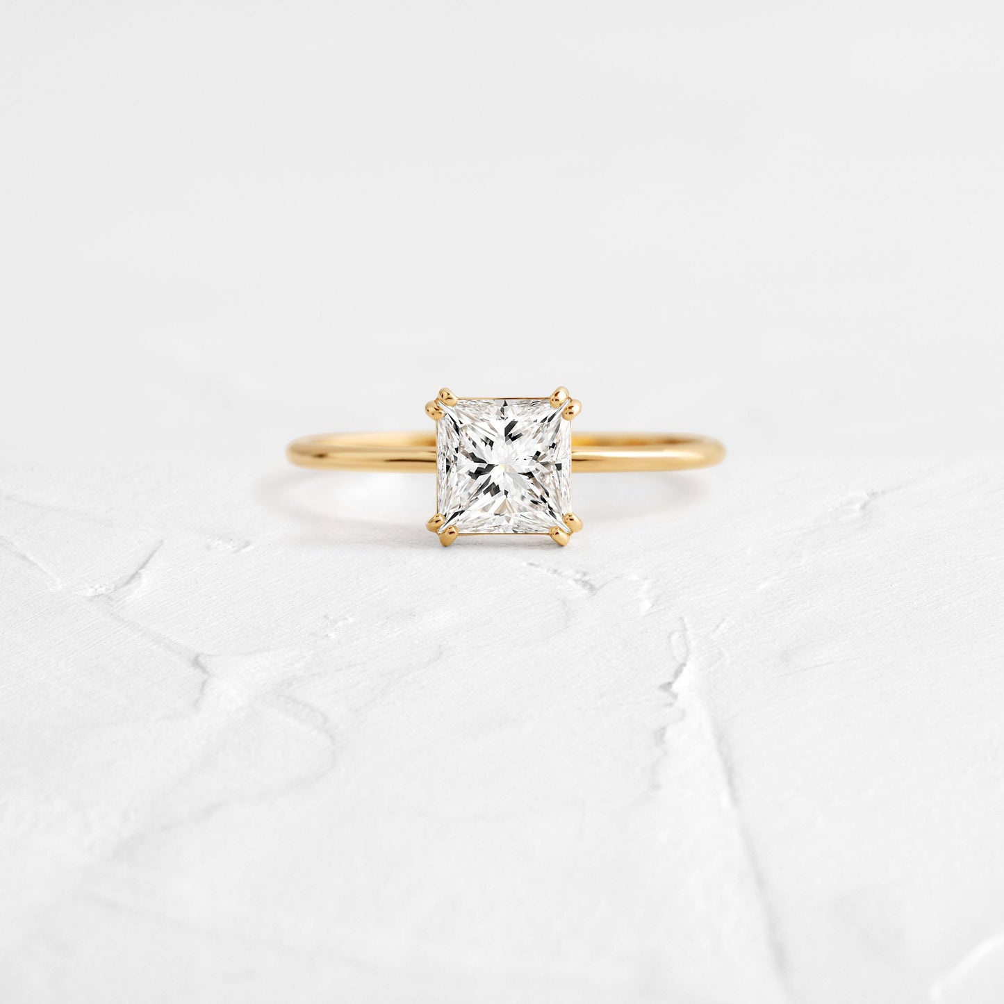 Solitaire Double Prong-Princess Lab Grown Diamond Engagement Ring
