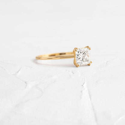 Solitaire Double Prong-Princess Lab Grown Diamond Engagement Ring