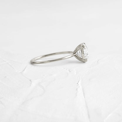 Solitaire Double Prong-Oval Lab Grown Diamond Engagement Ring