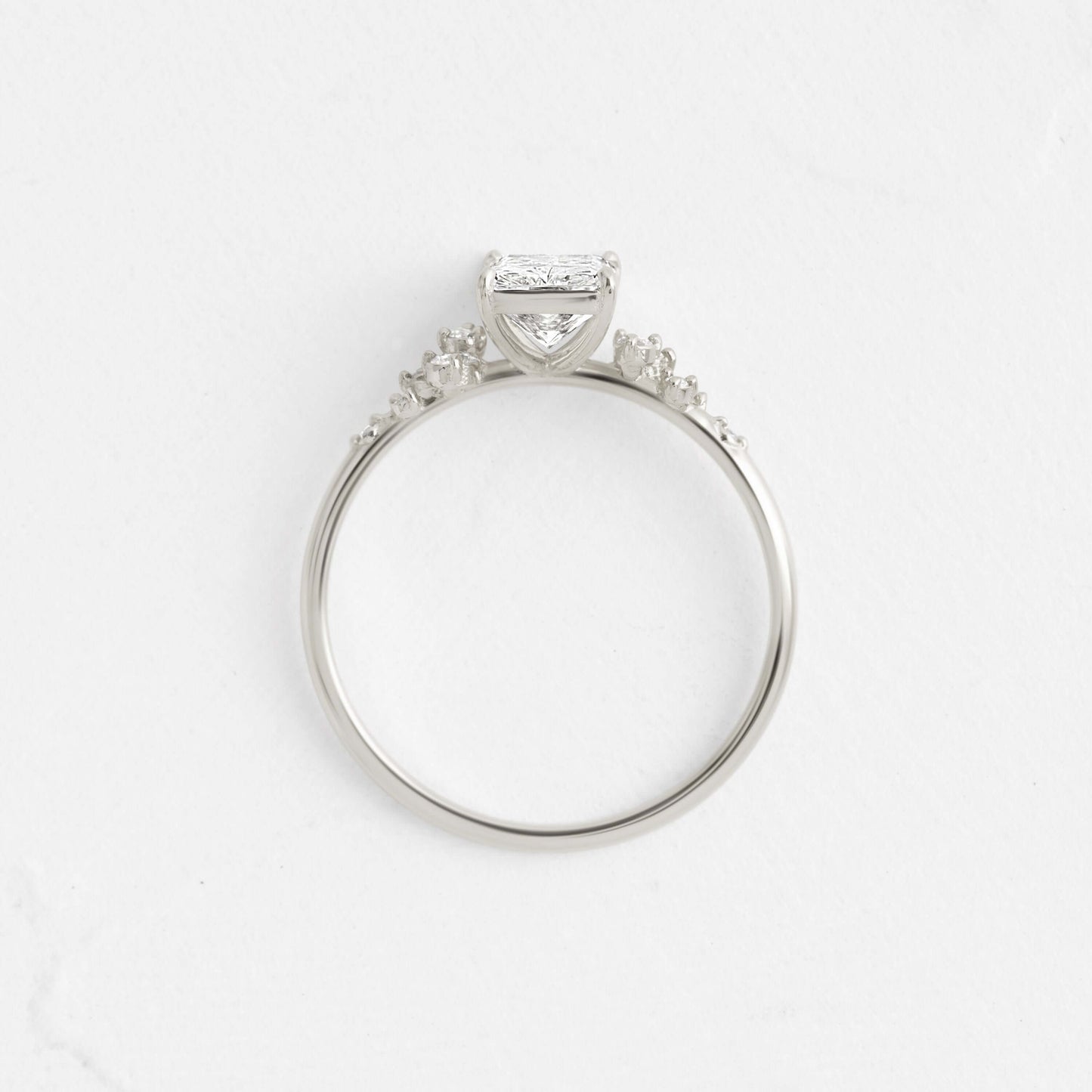Cluster-Radiant Lab Grown Diamond Engagement Ring