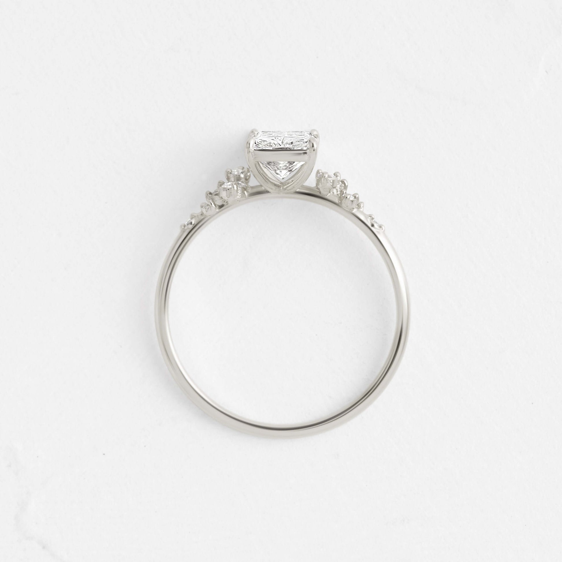 Cluster-Radiant Lab Grown Diamond Engagement Ring