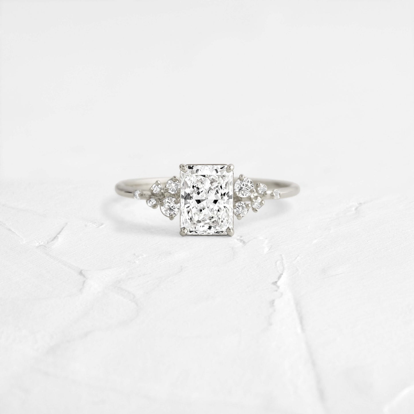 Cluster-Radiant Lab Grown Diamond Engagement Ring