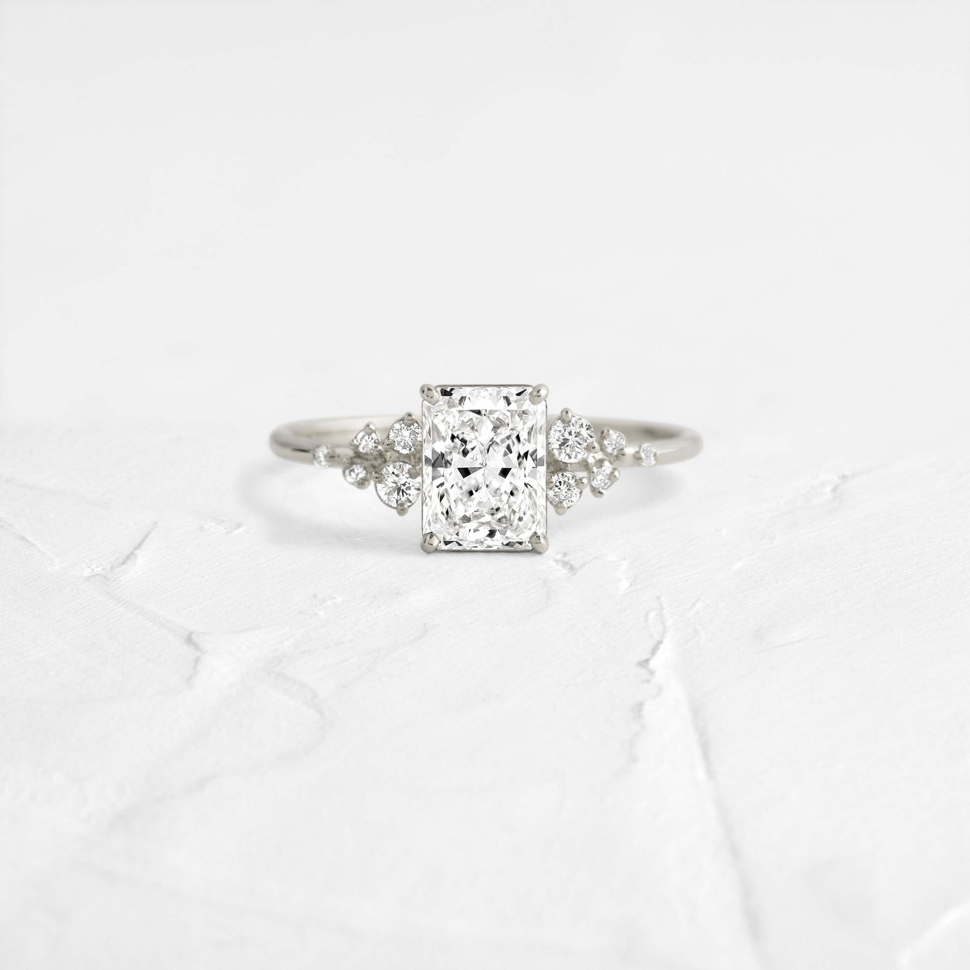 Cluster-Radiant Lab Grown Diamond Engagement Ring