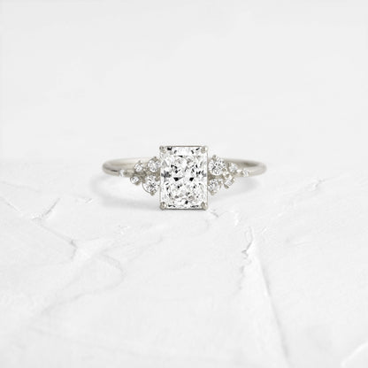 Cluster-Radiant Lab Grown Diamond Engagement Ring