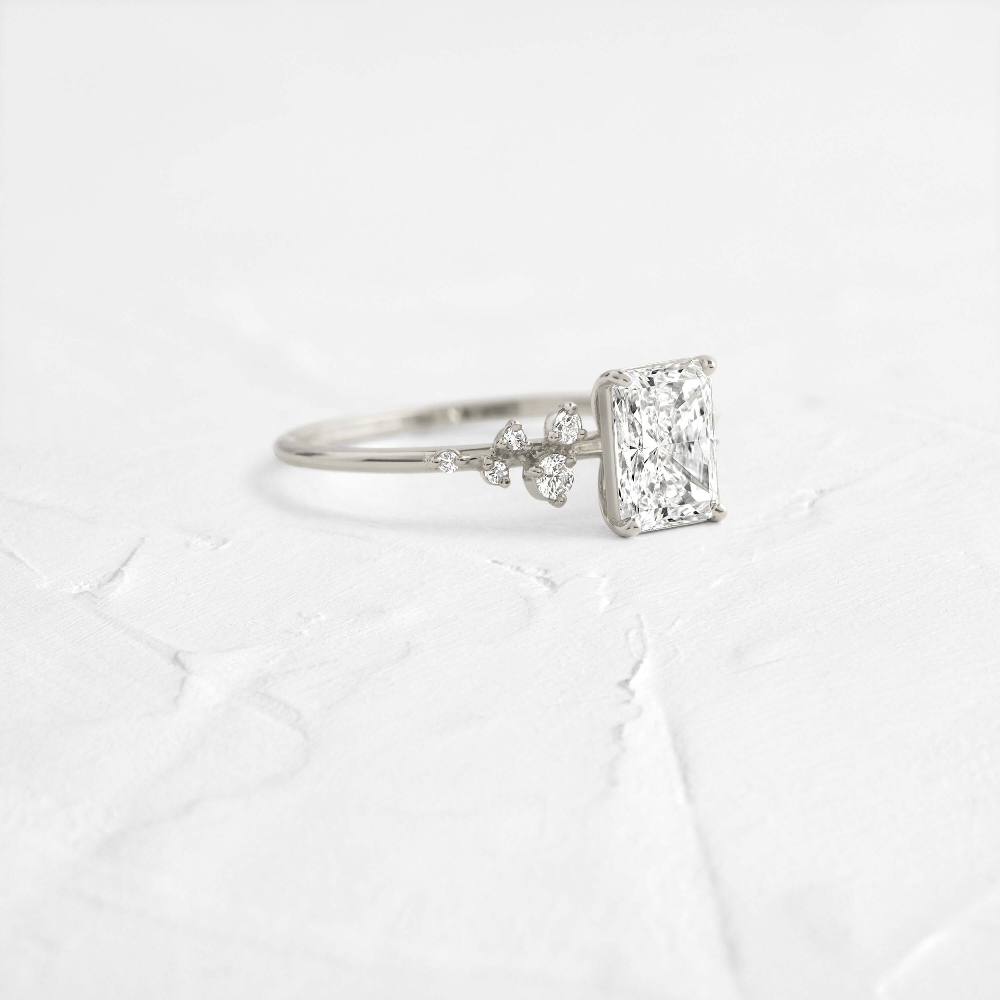 Cluster-Radiant Lab Grown Diamond Engagement Ring