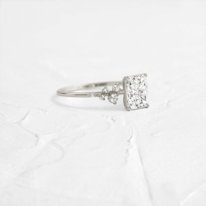 Cluster-Radiant Lab Grown Diamond Engagement Ring