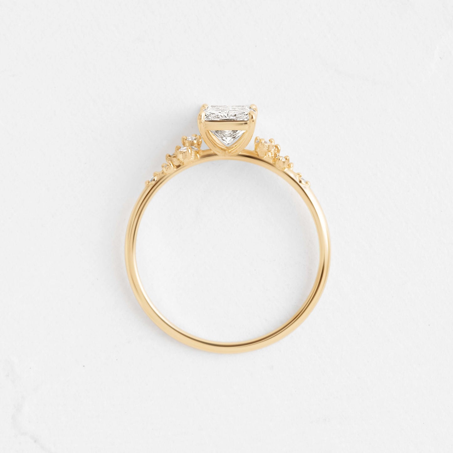 Cluster-Radiant Lab Grown Diamond Engagement Ring