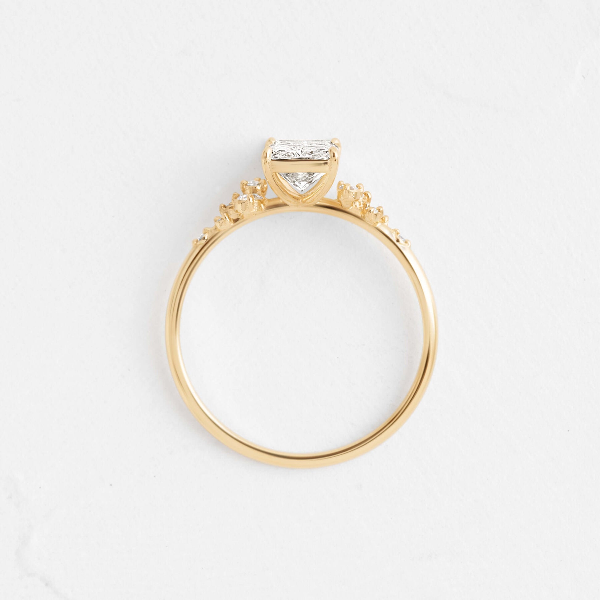 Cluster-Radiant Lab Grown Diamond Engagement Ring